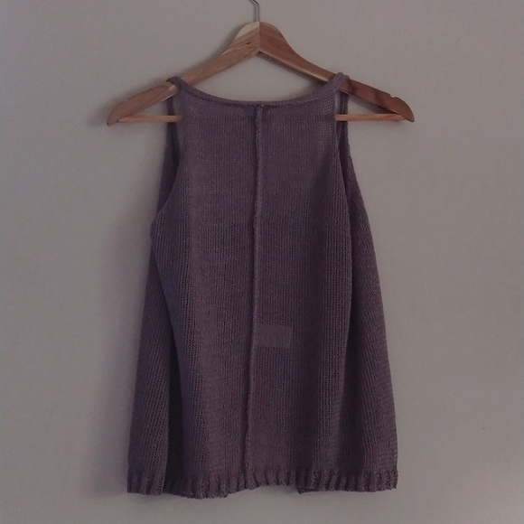 Crea Concept Mauve 100% Linen Tank Top - Picture 2 of 5